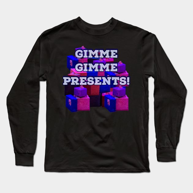 Gimme Gimme Presents Light Blue Long Sleeve T-Shirt by wildjellybeans